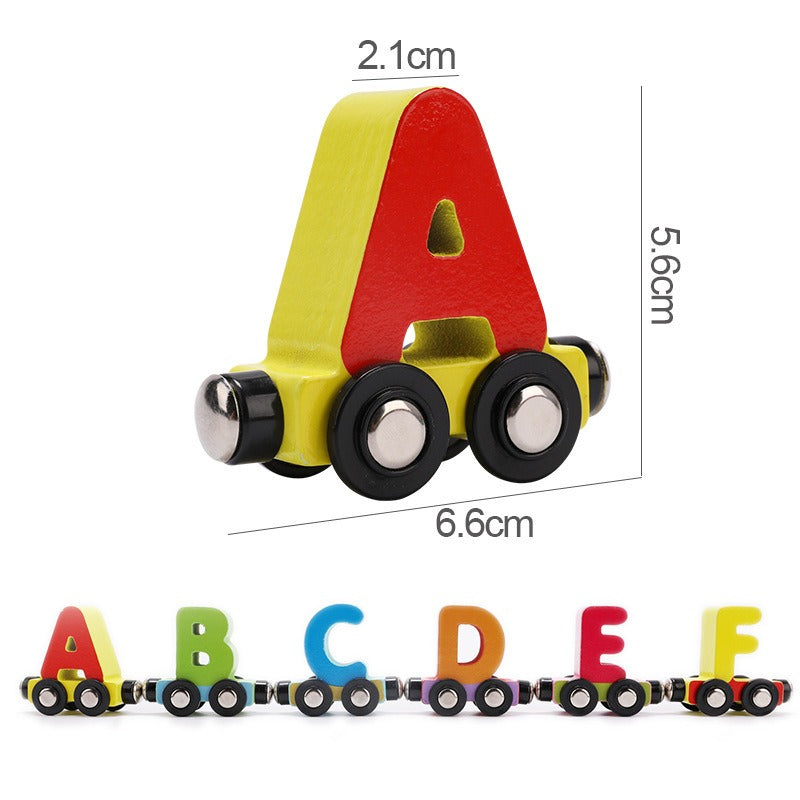 Woods™ | Learn the Alphabet & Numbers - Wooden Magnetic Train