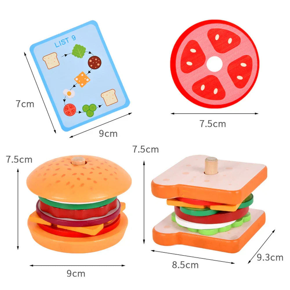 Woods™ - Tasty Stacking - Sandwich Construction Toy