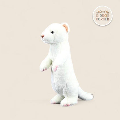 White Stoat Soft Stuffed Plush Toy