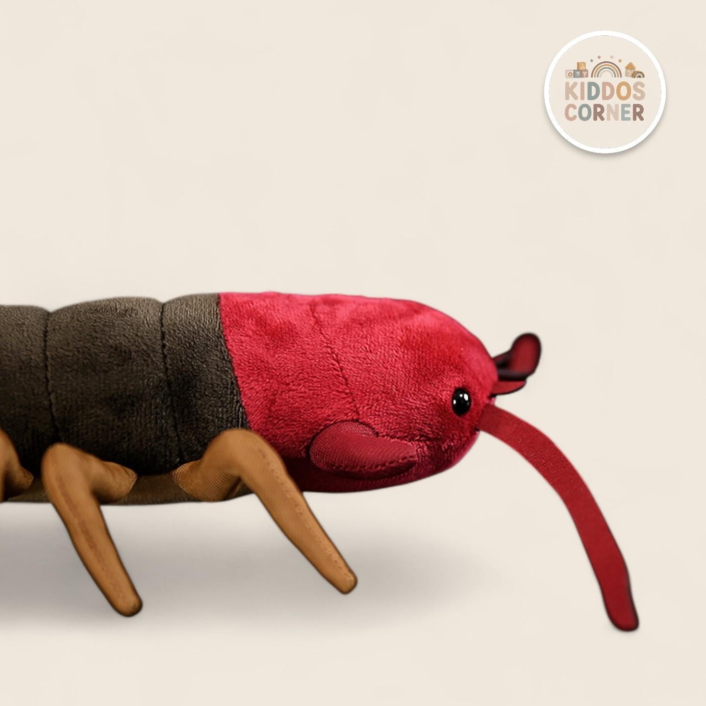 Chinese Red-Headed Centipede Stuffed Plush Toy