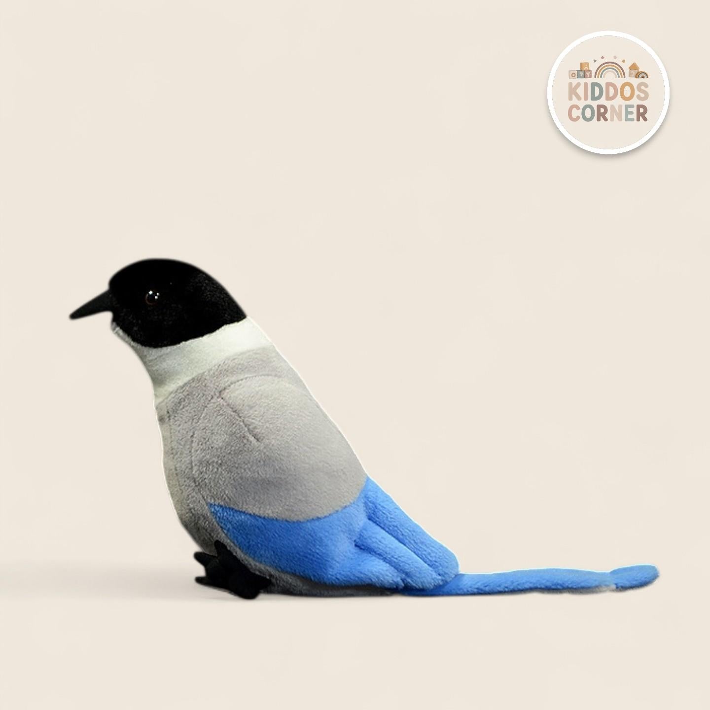 Azure-winged Magpie Bird Soft Stuffed Plush Toy