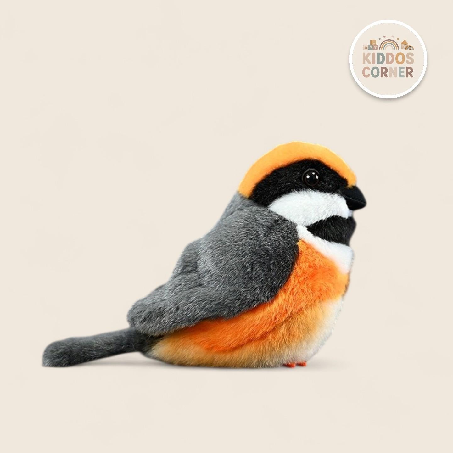 Black-Throated Bushtit Bird Stuffed Plush Toy