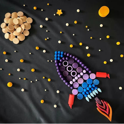 Woods™ - Wooden Wonders - Rainbow Building Blocks