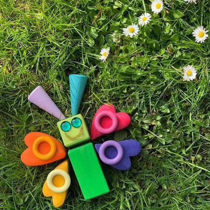Woods™ - Wooden Wonders - Rainbow Building Blocks