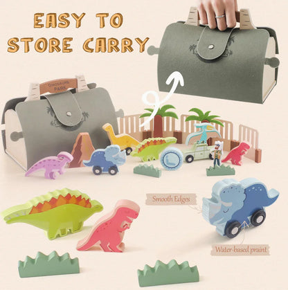 Woods™ - Prehistoric Fun - Wooden Dinosaur Park Set