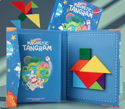 Woods™ - Stimulate Logical Thinking - Wooden Tangram Puzzle