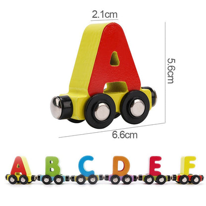 Woods™ | Learn the Alphabet & Numbers - Wooden Magnetic Train
