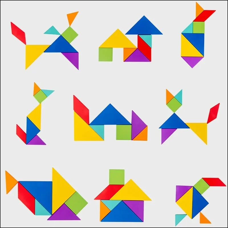 Woods™ - Stimulate Logical Thinking - Wooden Tangram Puzzle
