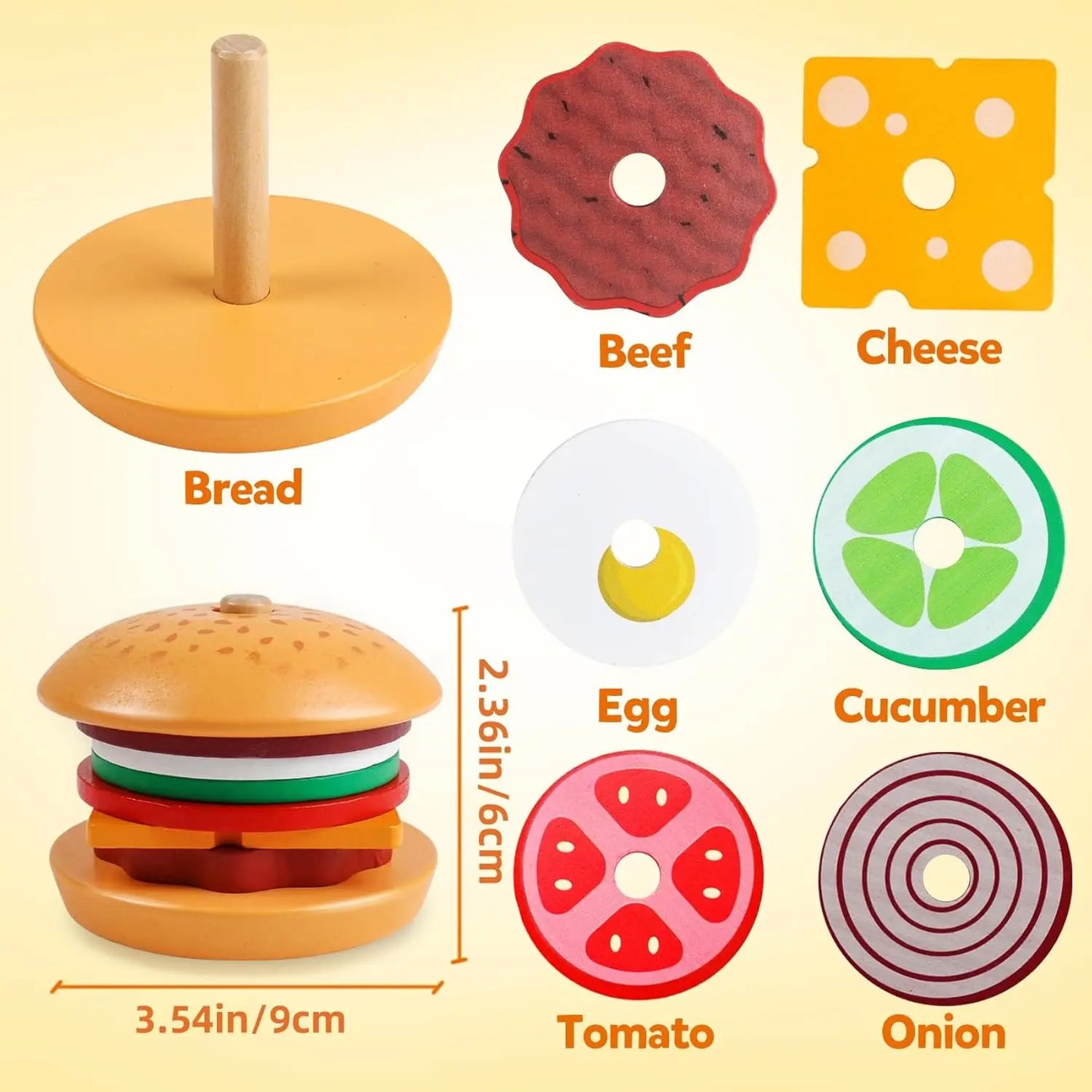 Woods™ - Tasty Stacking - Sandwich Construction Toy