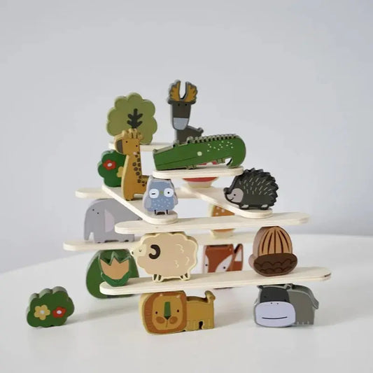 Animal Stackers™ - Slim Stacking Blocks - Wooden Animal Stacking Toy