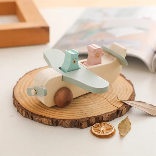 Woods™ - Promote Creativity & Motor Skills - Wooden Montessori Airplane Toys