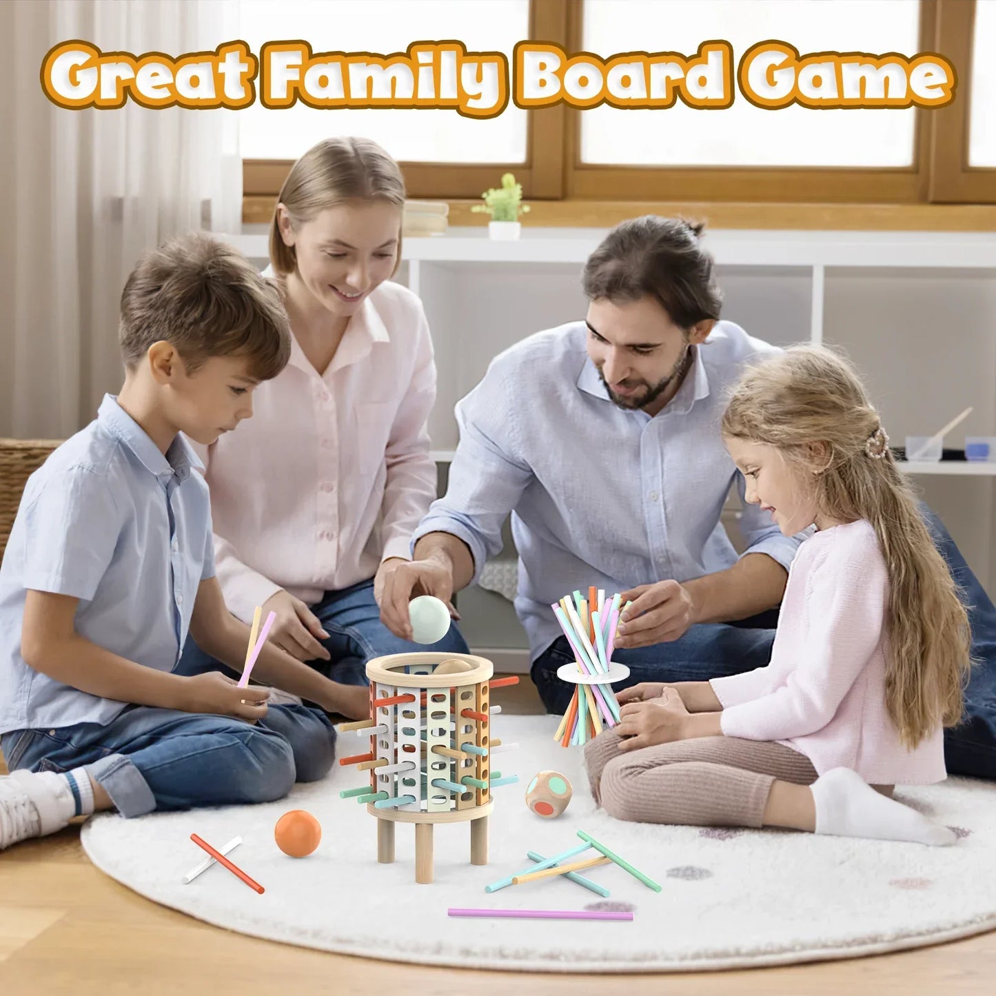Balance Tower™ – Stack & Tel – Wooden Thinking Game