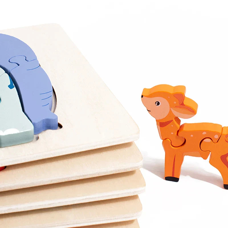 Animal Puzzle™ – Discover & Learn – Cartoon Wooden Puzzle