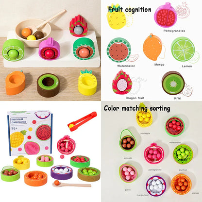 Toddler Clips™ - Fruit & Shape Match - Sorting Game